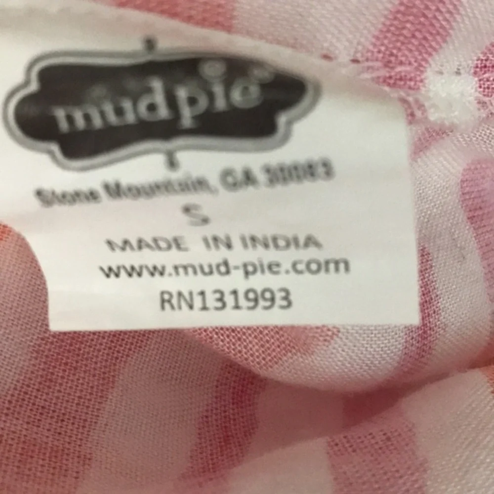 MudPie striped/tasseled Beach Coverup Small